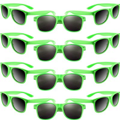 MIAHART 12 Pack Kids Party Sunglasses Bulk Summer Party Favors Retro Glasses for Boys and Girls Birthday Party Supplies, Green