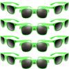 MIAHART 12 Pack Kids Party Sunglasses Bulk Summer Party Favors Retro Glasses for Boys and Girls Birthday Party Supplies, Green view 1