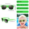 MIAHART 12 Pack Kids Party Sunglasses Bulk Summer Party Favors Retro Glasses for Boys and Girls Birthday Party Supplies, Green view 3