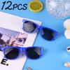 MIAHART 12 Pack Kids Party Sunglasses Bulk Summer Party Favors Retro Glasses for Boys and Girls Birthday Party Supplies, Blue view 2