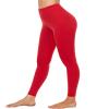 AHLW Buttery Soft High Waisted Leggings for Women - Elastic Skin-Friendly Comfortable Yoga Pants Daily Casual Leggings Red view 1