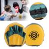 Mini Focus Mitts, 1Pcs PU Leather Curved Punching Mitts Kids Mini Boxing Gloves Pad Target Pad for Kickboxing, MMA, Muay Thai, Punching Target, Martial Arts(Yellow) view 3