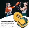 Mini Focus Mitts, 1Pcs PU Leather Curved Punching Mitts Kids Mini Boxing Gloves Pad Target Pad for Kickboxing, MMA, Muay Thai, Punching Target, Martial Arts(Yellow) view 4