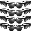 MIAHART 12 Pack Kids Party Sunglasses Bulk Summer Party Favors Retro Glasses for Boys and Girls Birthday Party Supplies, Black view 1