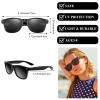 MIAHART 12 Pack Kids Party Sunglasses Bulk Summer Party Favors Retro Glasses for Boys and Girls Birthday Party Supplies, Black view 3