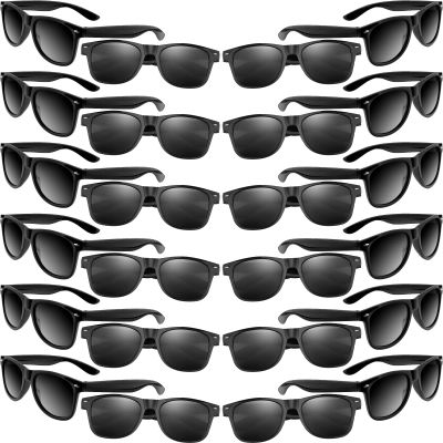MIAHART 24 Pack Kids Sunglasses Party Glasses Bulk Goody Bag Fillers for Boys and Girls Birthday Party Summer Party Supplies, Black