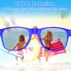 MIAHART 24 Pack Kids Sunglasses Party Glasses Bulk Goody Bag Fillers for Boys and Girls Birthday Party Summer Party Supplies, Blue view 4