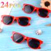 MIAHART 24 Pack Kids Sunglasses Party Glasses Bulk Goody Bag Fillers for Boys and Girls Birthday Party Summer Party Supplies, Red view 2