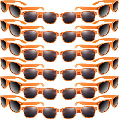 MIAHART 24 Pack Kids Sunglasses Party Glasses Bulk Goody Bag Fillers for Boys and Girls Birthday Party Summer Party Supplies, Orange