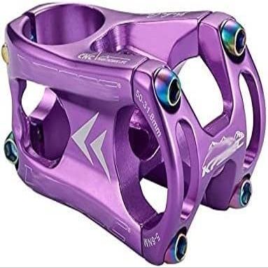 ZECHAO Mountain Bike Stem,50mm Ultralight CNC Aluminum Alloy 31.8 * 28.6mm Bike Handlebar Stem Short Bar Stem BMX DH Cycling Part Bike Stem (Color : Purple, Size : 31.8 * 28.6mm)