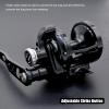 CAMEKOON Conventional Reels Saltwater Trolling Fishing, Up to 66Lbs Carbon Drag, 4.6 inch Long Power Handle, Adjustable Strike Button, Lever Drag Casting Reel view 3