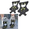 HOHXFYP 2 Pcs/Set Gripper Spike,Resilient Robust TPE Ice Grips,10 Steel Studs Uniform Distribution Ice Spike Grips,Unbreakable 0 Stud Ice Grips for Climbing Ice Fishing[M-Black] view 3