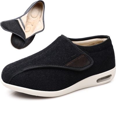 DHIJUPNG Diabetic Shoes for Women Wide Width,Winter Plush Orthopedics Wide Feet Swollen Shoes Adjusting Soft Comfortable Diabetic Sneaker Warm Walking Shoes,Men 7.5/Women 8