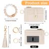 KNGITRYI Wallet Keychain Wristlet for Women,Slim RFID Credit Card Holder Purse Tassel Keychain Bangle Key Ring for Men Women(Beige) view 2
