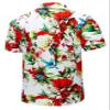 SheLucki Mens Hawaiian Shirts Short Sleeve Casual Button Down Shirts Summer Tropical Floral Beach Shirt Rose White 2XL view 3