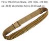 50 Rounds 556/762 Shell Holder Belt for 308 Cal. 30-30 30-06 .762 Shell Bandolier Cartridge Belt Carrier Tactical Hunting Shooting Accessory Khaki view 2