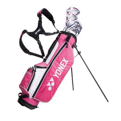 Yonex Junior Club Set of 7 (1W.FW.UT.7i.9i.SW.PT) + Caddy Bag J135 White (Pink) (For Elementary School Students and Higher Grades Available) Campaign until 2023.06.30