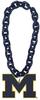 Aminco Michigan Wolverines NCAA Fan Chain, Navy view 1