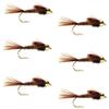 The Fly Fishing Place Tungsten Bead Head Nymph Fly Fishing Flies - Pheasant Tail Trout Fly - Nymph Wet Fly - 6 Flies Hook Size 14 view 1