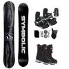 Symbolic Knotty Kids Snowboard & Bindings & Snow Boots Package (Kid 4 Binding+Boot Blk red Tote, 139cm Knotty Rocker) view 1