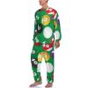 Billiards Pool Table Balls Men's Sleepwear Soft Loungewear Pullover Tops Bottom Pajama Set Long Sleeve Nightwear 2XL view 2