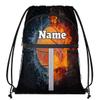 Basketball Sport Custom Drawstring Backpack Basketball Ball Personalized Dance Bags Lightweight Backpacks for Men Women Adults Birthday Gifts Mini Gym Sports Beach Swim Travel Drawstring Bag view 1