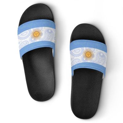 Argentina Paisley Flag Slippers for Women/Men PVC Home Slippers Flat Non Slip Sandals and Slippers for Home Outdoor Beach 44 (270mm)