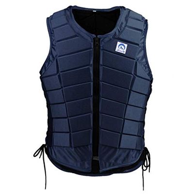 EVA Padded Equestrian Protective Vest, Horse Riding Body Protector Safety Waistcoat - Comfortable and Lightweight (Women M)