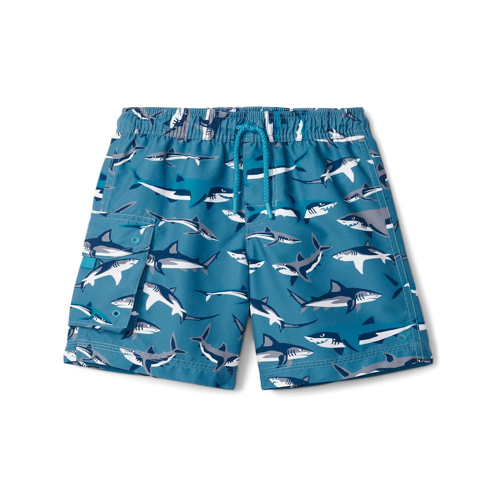 Hatley Boys' Board Shorts, Sneak Around Sharks