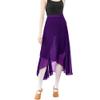 Adult Long Flowy Sheer Chiffon Wrap Scarf Midi Skirt for Ballet Dance Skate Performance (Dark Purple)