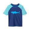 Hatley Boys' Short Sleeve Rashguard, Shark Stripes view 1