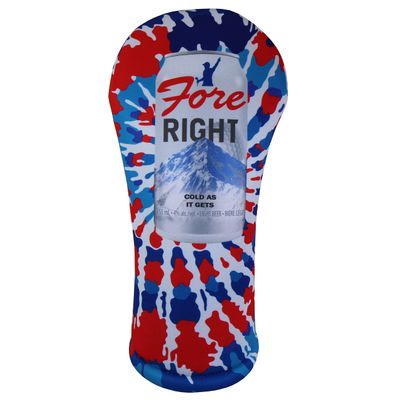 Fore Right Tie Dye Driver 460cc Club Headcover Handmade by BeeJos