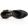 Ankle Strap Heels Ballroom Latin Salsa Dance Pumps Womens Character Shoes, 9.5 M US Black view 4