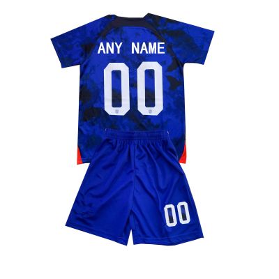 Customize Kid's Soccer Jersey Football Uniforms Custom with Any Name Number Youths/Boys(7-9years) 22-23-blue