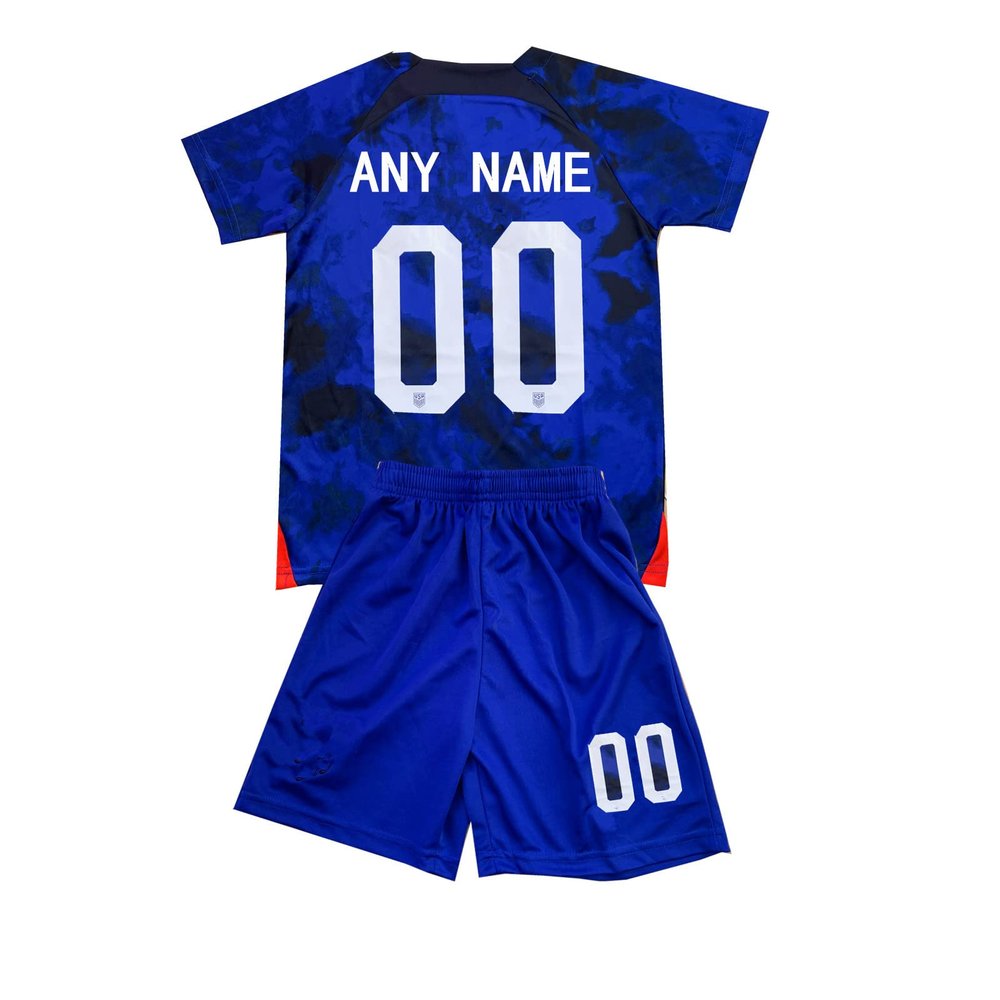 Customize Kid's Soccer Jersey Football Uniforms Custom with Any Name Number Youths/Boys(7-9years) 22-23-blue
