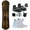 Symbolic Freedom Flag USA Kids Snowboard & Bindings & Choice Blem Boots Package (BLK Bindings+ White Blem Boot 4.5, 135cm Freedom Rocker) view 1