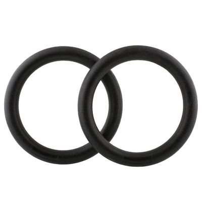 CLISPEED D Ring 2pcs Workout Ring Muscular Cross-Training Strength Bodybuilding Plastic Training Replacement Rings Gymnastic Bodyweight Black for Workouts Cross Gym Fitness