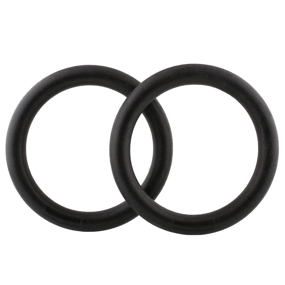 CLISPEED D Ring 2pcs Workout Ring Muscular Cross-Training Strength Bodybuilding Plastic Training Replacement Rings Gymnastic Bodyweight Black for Workouts Cross Gym Fitness