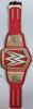 BBI LTD Wrestler Belt Wall Mount Real Leather Wall Hanger Red Color view 2
