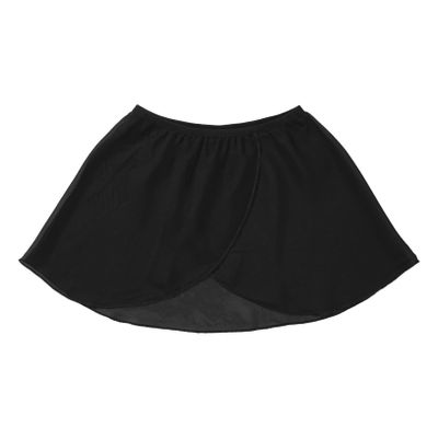 Freebily Kids Girls Chiffon Wrap Dance Skirt Ballet Dance Pull On Skirt Gymnastic Training Dancewear Black 2-6 Years