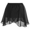 Freebily Kids Girls Chiffon Wrap Dance Skirt Ballet Dance Pull On Skirt Gymnastic Training Dancewear Black 2-6 Years view 3