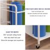 Yoga Mat Storage Rack, Home Gym Yoga Mat Holder Foam Roller Organizer, Movable Sports Equipment Storage Rack with Wheels, Rolling Workout Storage Cart Exercise Mat Storage Shelf view 3
