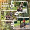 Aosom 3-in-1 Walk/Jog/Ride Child Baby Bike Trailer for Kids 2 Seater, High-Visibility Bike Stroller for Toddler Wagon, Weather-Strong Double Bicycle Trailer Accessory for Kids, Red view 3