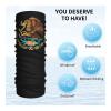 LIFANGMI Coat of arms of Mexico Neck Gaiter Balaclava Face Mask for Men Women Double-Sided Printing Sports Breathable Bandanas Scarf Face Cover White view 4