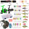 Dr.Fish Ice Fishing Rod and Reel Combo with 2 Ice Spinning Reels Ice Fishing Gears Equipment Ice Fishing Pole Ice Jig Lures view 1