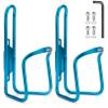 USHAKE Water Bottle Cages for MTB Bikes - Lightweight Aluminum Alloy Holder Brackets - Easy to Install with Drilled Holes - 2 Pack Blue view 1
