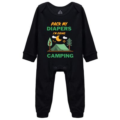 YCICIVDee Pack My Diapers Im Going Camping Newborn Jumpsuit Unisex Infant Bodysuit