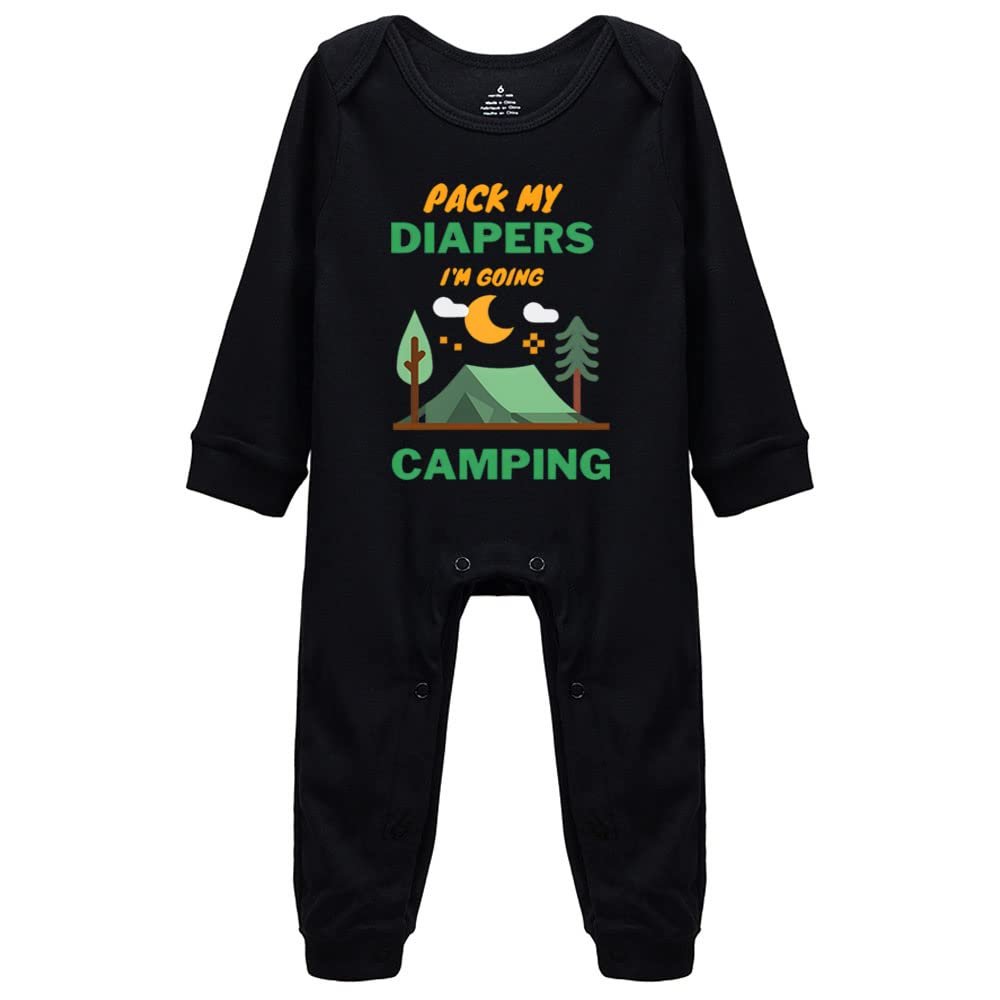 YCICIVDee Pack My Diapers Im Going Camping Newborn Jumpsuit Unisex Infant Bodysuit