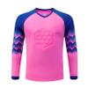 Loodgao Kids Padded Goalie Shirts Football Goalkeeper Sports Top Long Sleeve Soccer Jersey Sweatshirts Pink 9-10 view 1
