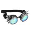VBESTLIFE Kaleidoscope Goggles,Halloween Kaleidoscope Goggles Rainbow Crystal Lenses Trippy Psychedelic Steampunk Goggles (Antique Silver) view 1